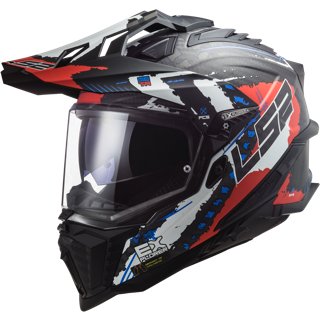 Casque LS2 MX701 Explorer Carbon Frontier Bleu