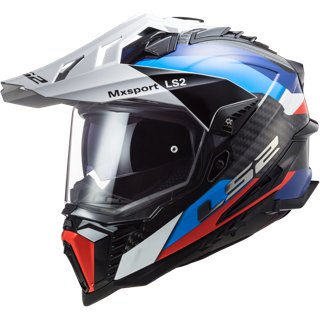 Casque LS2 MX701 Explorer Carbon Frontier Bleu