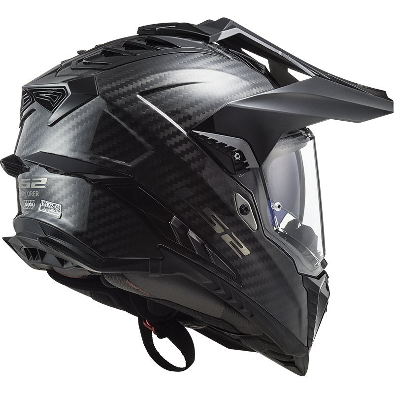 Casque LS2 MX701 Explorer Carbon Solid Noir